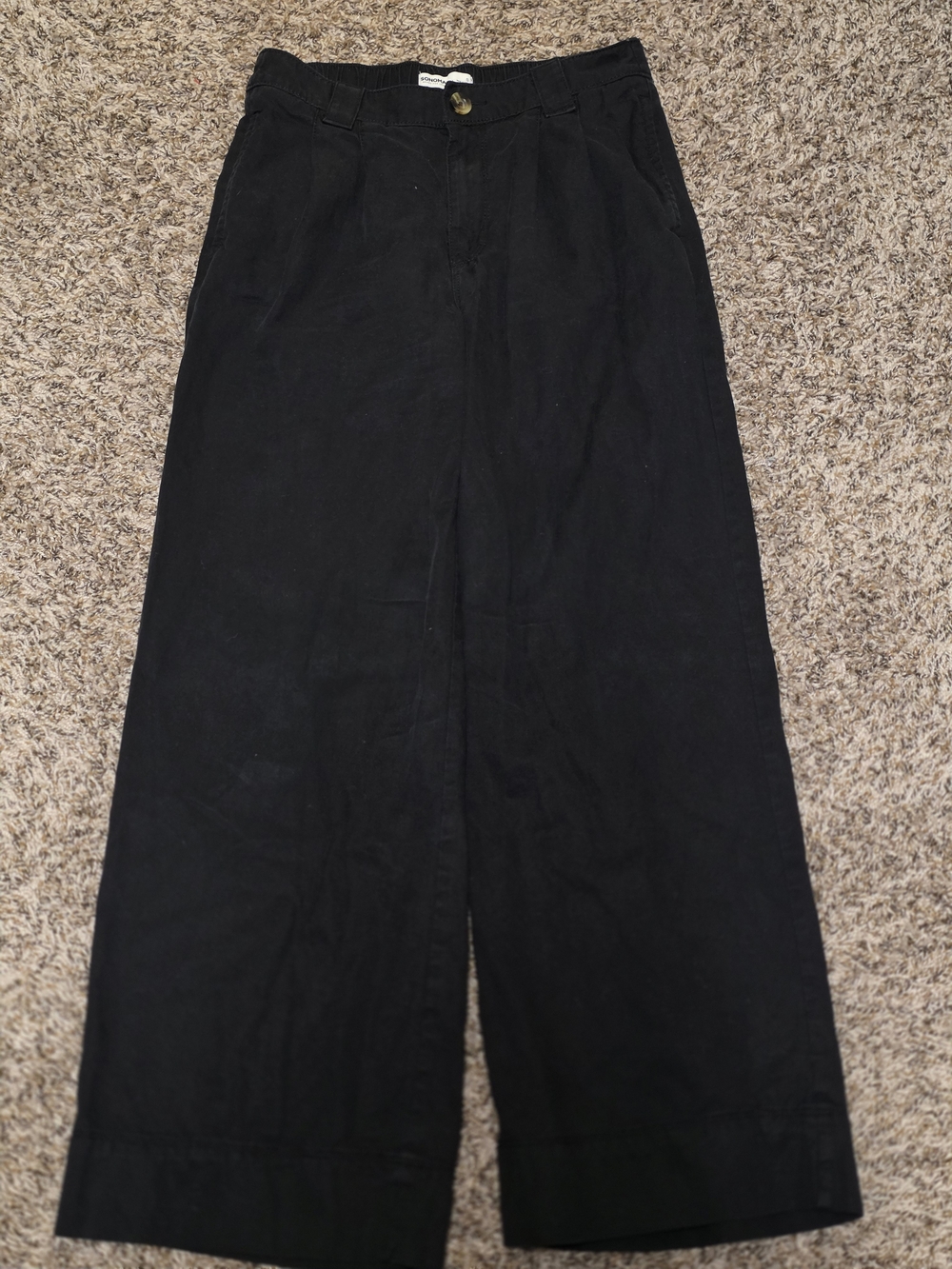 Sonoma Black Wide-Leg Chinos